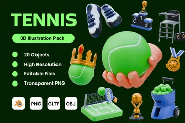 Tennis 3D Icon Pack