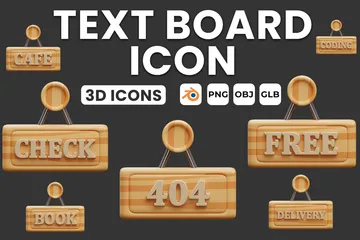 Text Board 3D Icon Pack
