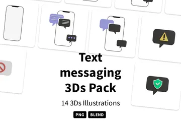 Text Messaging 3D Icon Pack
