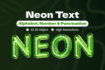 Texte néon Pack 3D Icon