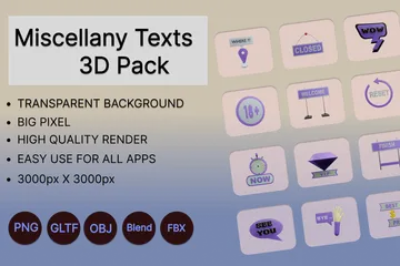 Textos varios 3D Icon Pack