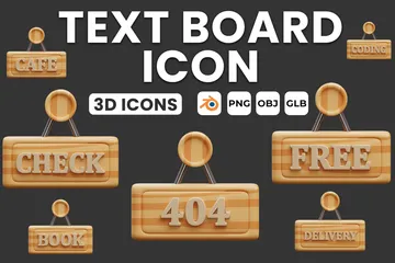 Texttafel 3D Icon Pack