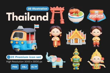 Thaïlande Pack 3D Icon