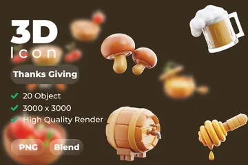 Thanks Giving 3D Icon Pack