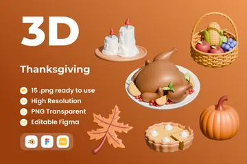 Thanks Giving 3D Icon Pack