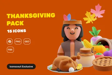 Thanksgiving 3D Illustration Pack