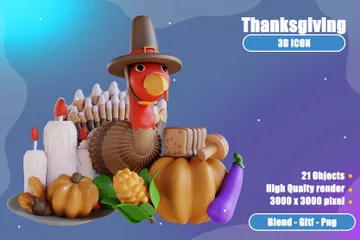 Thanksgiving 3D Icon Pack
