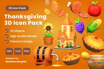 Thanksgiving 3D Icon Pack