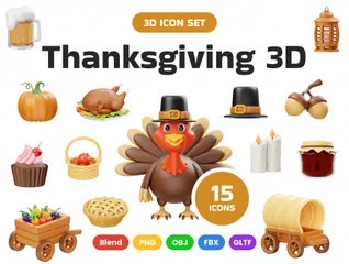 感謝祭 3D Iconパック