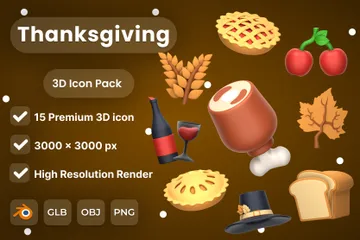 Thanksgiving 3D Icon Pack