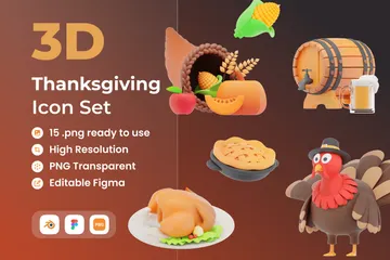 Thanksgiving 3D Icon Pack