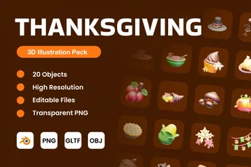 Thanksgiving 3D Icon Pack