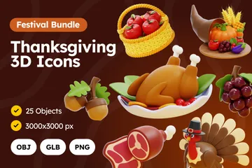 Thanksgiving 3D Icon Pack