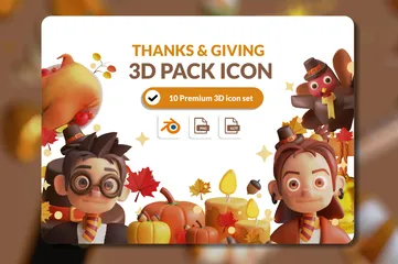 Thanksgiving 3D Icon Pack