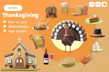 Thanksgiving 3D Icon Pack