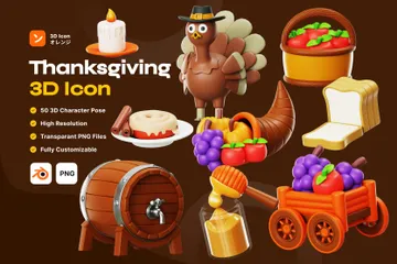 Thanksgiving 3D Icon Pack