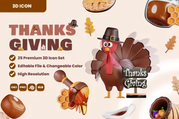 ThanksGiving 3D Icon Pack