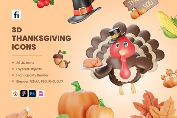 Thanksgiving 3D Icon Pack