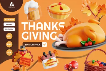 Thanksgiving Day 3D Icon Pack