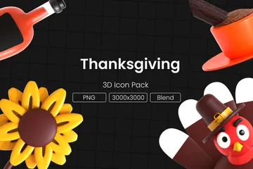 Thanksgiving Element 3D Icon Pack