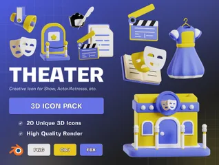 Theater 3D Icon Pack