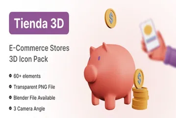 Tienda 3D Illustration Pack