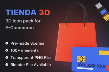 Tienda 3D Illustration Pack