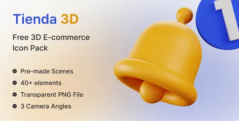 Free Tienda 3D Illustration Pack