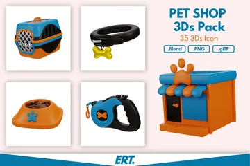 La tienda de animales Paquete de Icon 3D