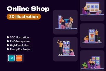 Tienda online Paquete de Illustration 3D
