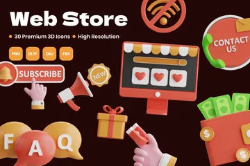 Tienda virtual Paquete de Icon 3D