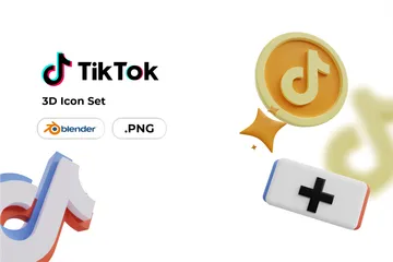 Free TikTok Pacote de Icon 3D