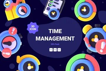 Time Management 3D Icon Pack