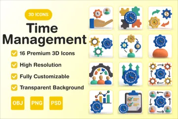 Time Management 3D Icon Pack