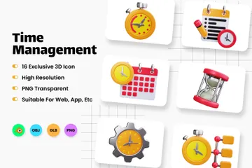 Time Management 3D Icon Pack