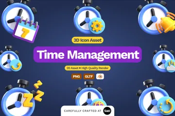 Time Management 3D Icon Pack