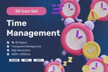 Time Management 3D Icon Pack