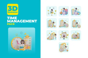 Time Management 3D Illustration Pack