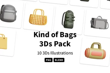Tipo de bolsas Paquete de Icon 3D