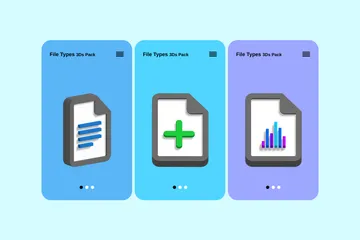 Tipos de arquivo Pacote de Icon 3D