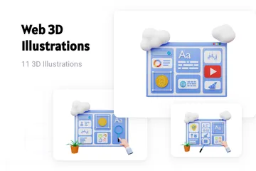 La toile Pack 3D Illustration