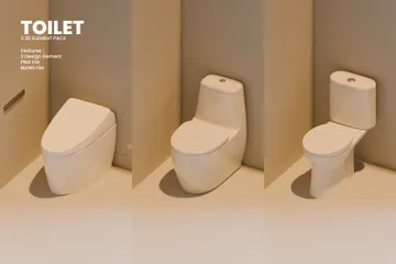 Toilet 3D Icon Pack