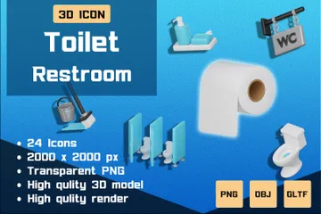 Toilet / Restroom 3D Icon Pack