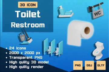 Toilettes / Toilettes Pack 3D Icon