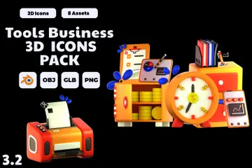 Tools Business 3D Icon Pack