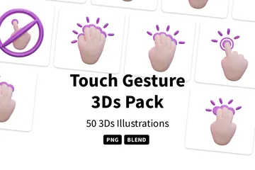 Touch Gesture 3D Icon Pack