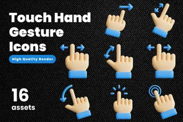 Touch Gesture 3D Icon Pack