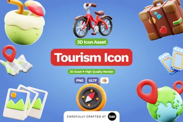 Tourism 3D Icon Pack