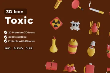 Toxic 3D Icon Pack