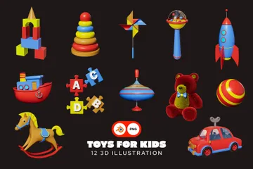 Toys Kid 3D Icon Pack